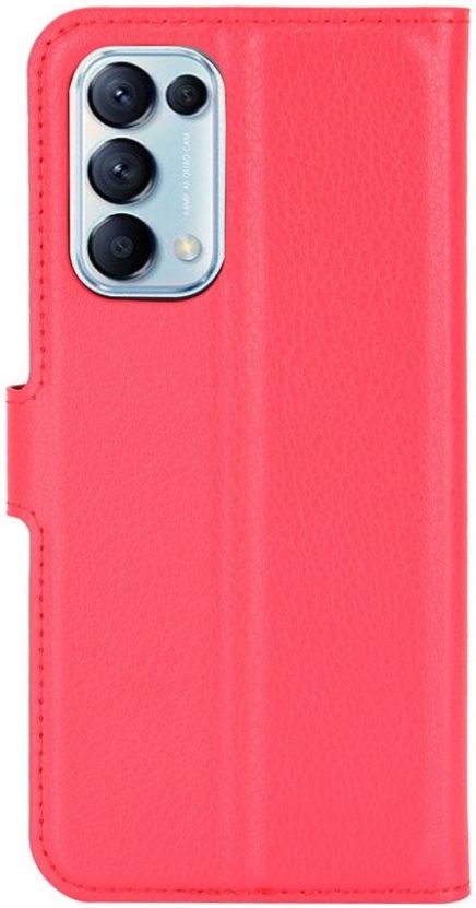 Oppo Find X3 Lite / Reno5 Hoesje Wallet Book Case met Pasjes Rood afbeelding 3