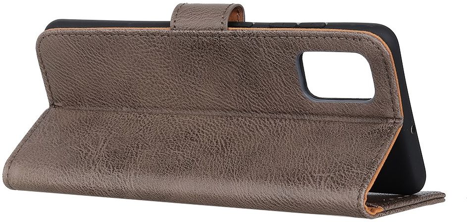 Oppo Find X3 Pro Hoesje Portemonnee Book Case Drukknoop Sluiting Grijs afbeelding 8
