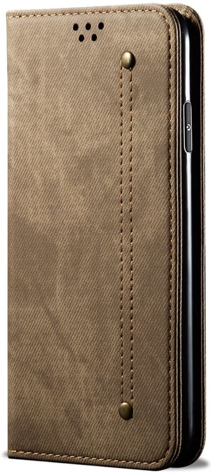 Oppo Find X3 Pro Hoesje Portemonnee Stof Textuur Book Case Groen afbeelding 1