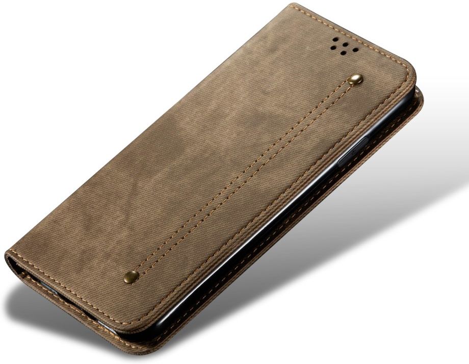 Oppo Find X3 Pro Hoesje Portemonnee Stof Textuur Book Case Groen afbeelding 7