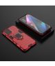 Oppo Find X3 Pro Hoesje Shock Proof Back Cover met Kickstand Rood