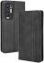 Oppo Find X3 Neo Hoesje Vintage Portemonnee Book Case Zwart afbeelding 2
