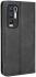 Oppo Find X3 Neo Hoesje Vintage Portemonnee Book Case Zwart afbeelding 3