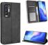 Oppo Find X3 Neo Hoesje Vintage Portemonnee Book Case Zwart afbeelding 8