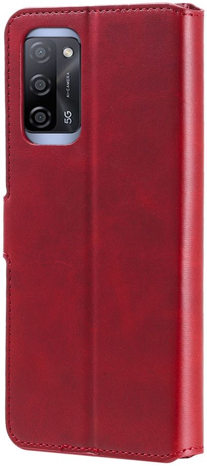 Oppo A54 5G Hoesje Portemonnee Book Case Kunstleer Rood afbeelding 2