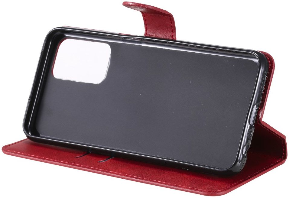 Oppo A54 5G Hoesje Portemonnee Book Case Kunstleer Rood afbeelding 10