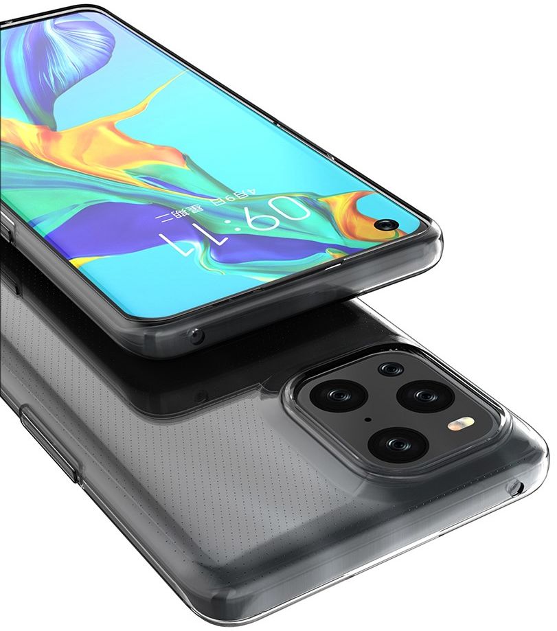 Oppo Find X3 Pro Hoesje Flexibel en Dun TPU Back Cover Transparant afbeelding 4