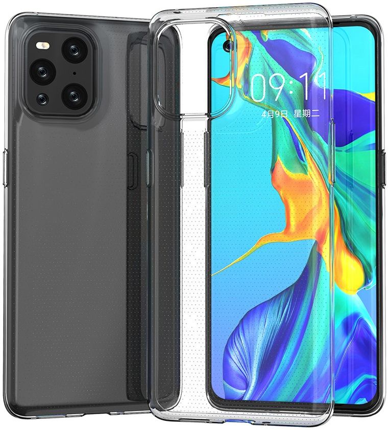 Oppo Find X3 Pro Hoesje Flexibel en Dun TPU Back Cover Transparant afbeelding 7