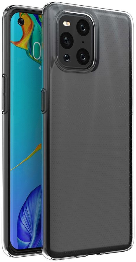 Oppo Find X3 Pro Hoesje Flexibel en Dun TPU Back Cover Transparant afbeelding 3