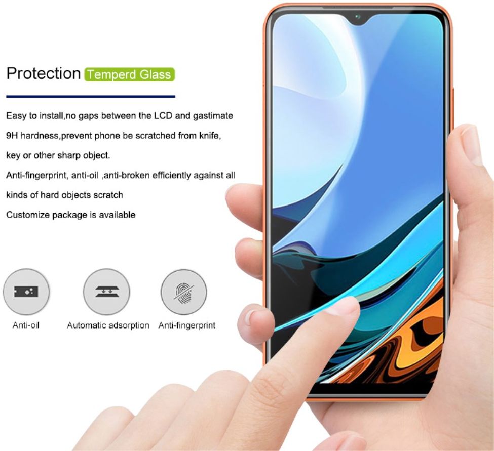 MOCOLO Xiaomi Redmi 9T / Note 9 Screen Protector Volledig Dekkend afbeelding 3
