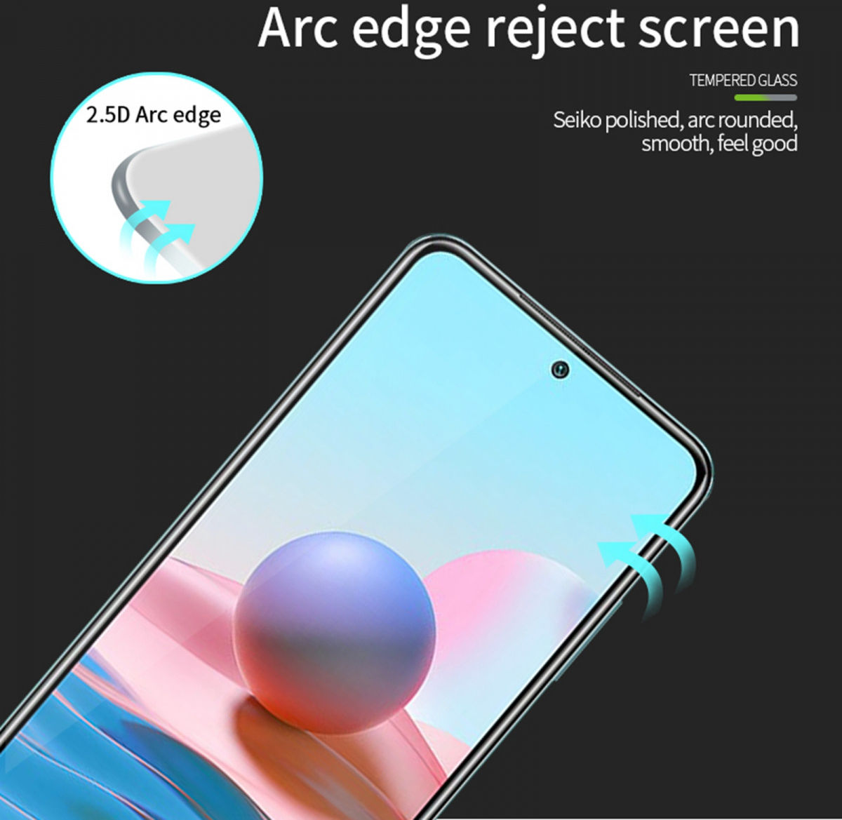 MOFI Xiaomi Redmi Note 10 / 10S Screen Protector Tempered Glass afbeelding 5