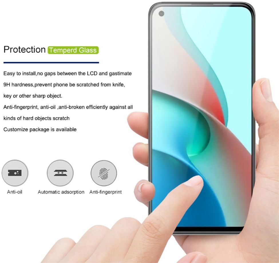 Amorus Xiaomi Mi 11 Lite 4G/5G (NE) Screen Protector 3D Tempered Glass afbeelding 4