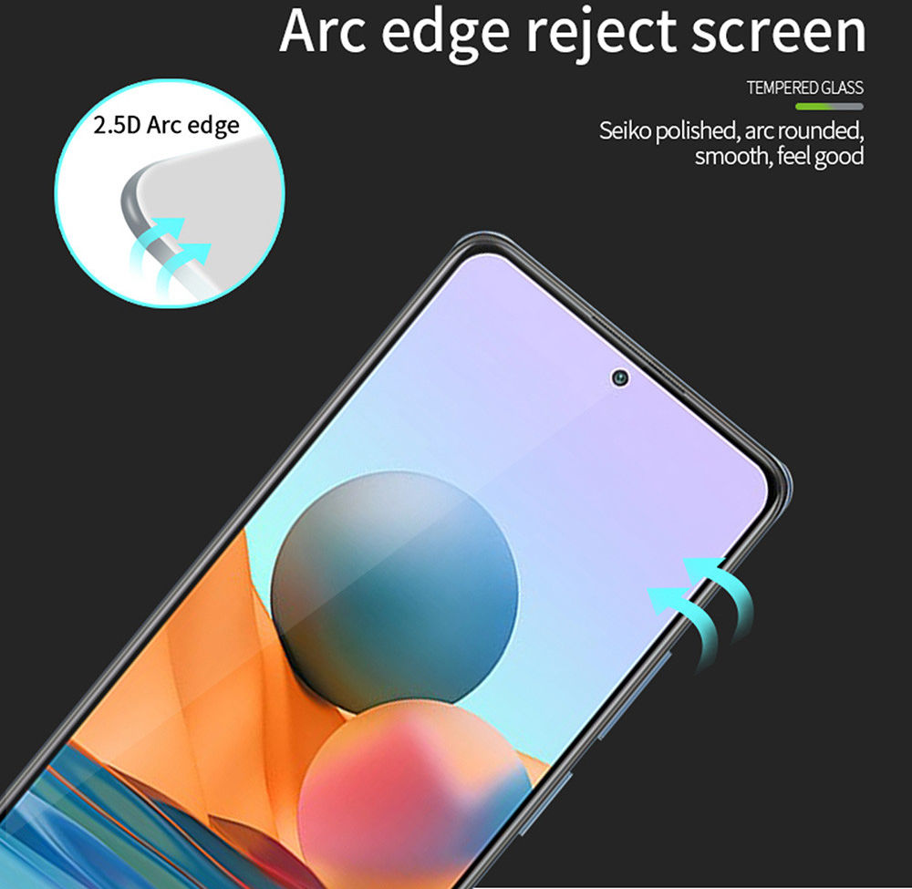 MOFI Xiaomi Redmi Note 10 Pro Screen Protector Arc Edge Tempered Glass afbeelding 3