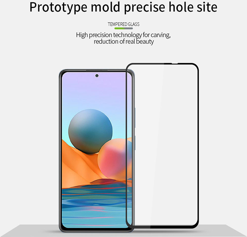 MOFI Xiaomi Redmi Note 10 Pro Screen Protector Arc Edge Tempered Glass afbeelding 4