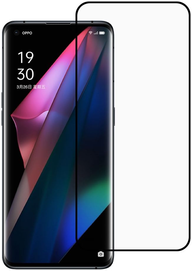 Oppo Find X3 Pro Screen Protector 0.3mm Arc Edge 3D Tempered Glass afbeelding 1