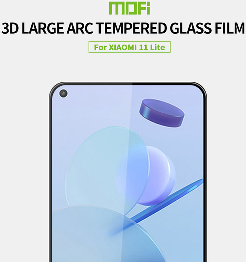 MOFI Xiaomi Mi 11 Lite 4G/5G (NE) Screen Protector 3D Tempered Glass afbeelding 3