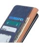 KHAZNEH Nokia 1.4 Hoesje Vintage Book Case met Stand Blauw