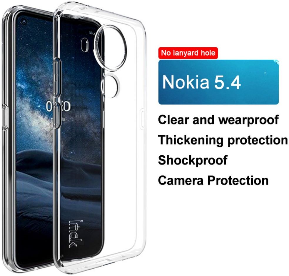 IMAK UX-5 Nokia 5.4 Hoesje Flexibel en Dun TPU Back Cover Transparant afbeelding 6