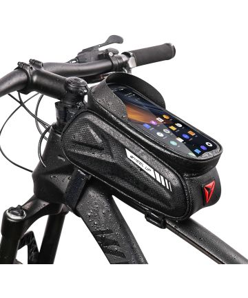 Waterdichte Fietstas Stuur Racefiets/Mountainbike met Smartphonehouder Houders