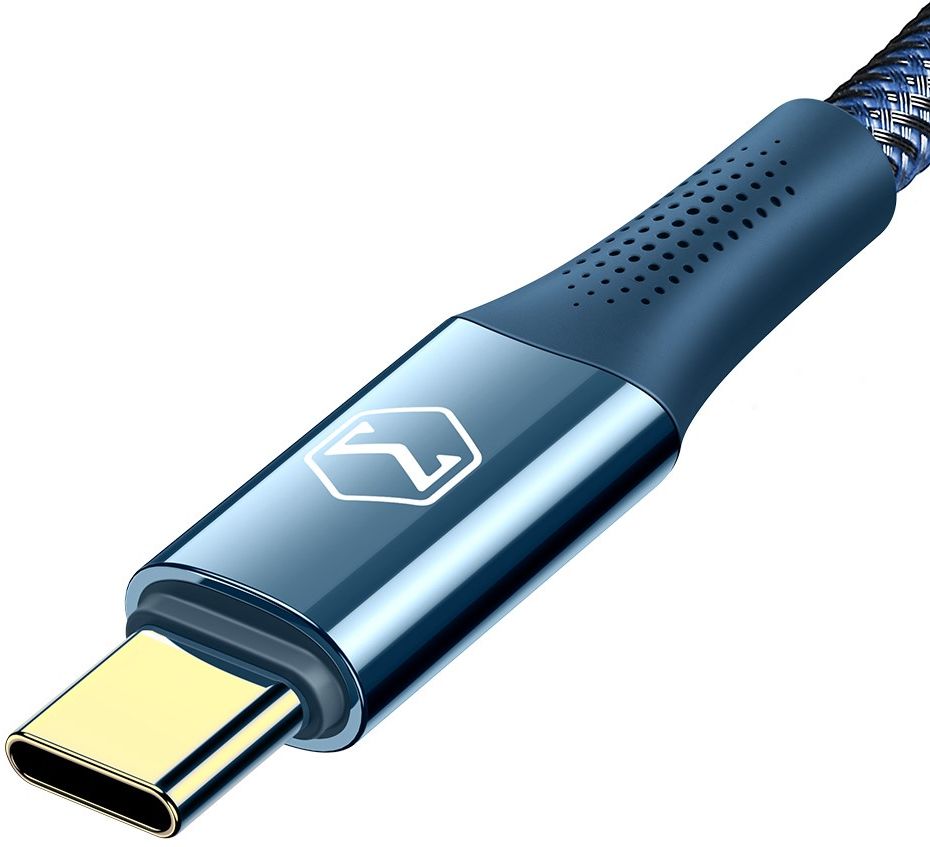 Fast Charge 100W USB-C Snellaad Kabel 1.2 Meter met Haakse Hoek Blauw afbeelding 19