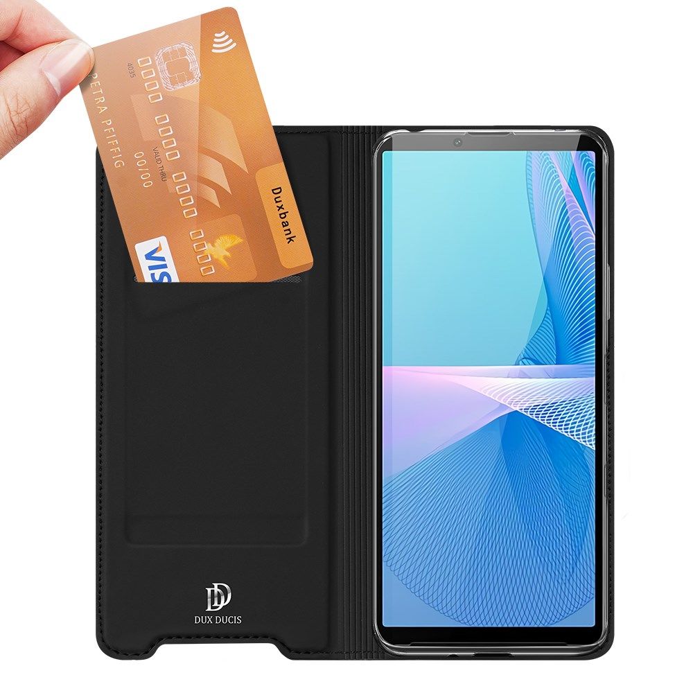 Dux Ducis Skin Pro Series Sony Xperia 10 III Hoesje Wallet Case Zwart afbeelding 2