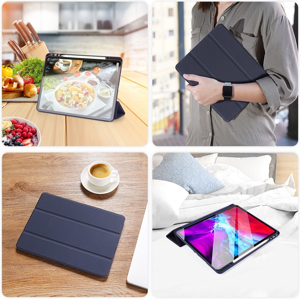 Dux Ducis Osom Series iPad Pro 12.9 (2021) Hoes Tri-Fold Blauw afbeelding 14