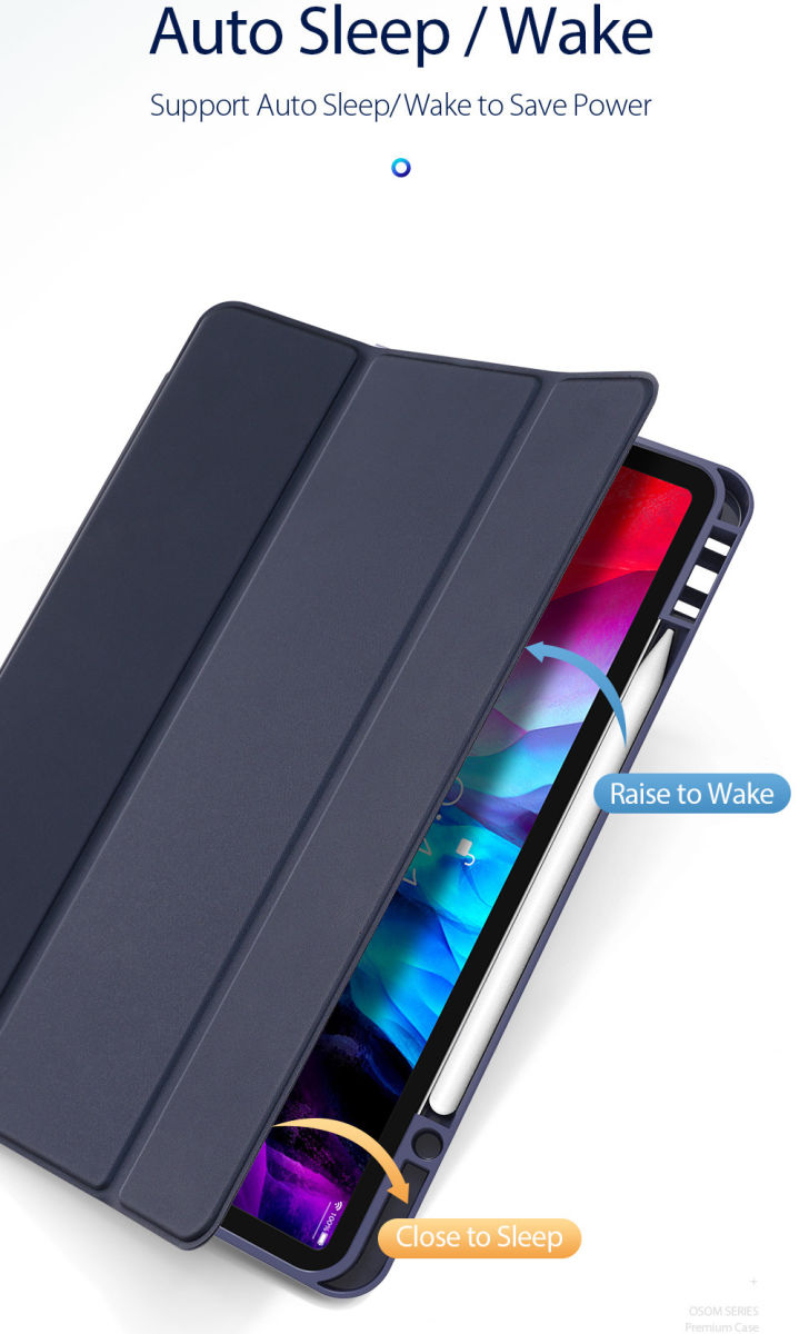 Dux Ducis Osom Series iPad Pro 12.9 (2021) Hoes Tri-Fold Blauw afbeelding 3