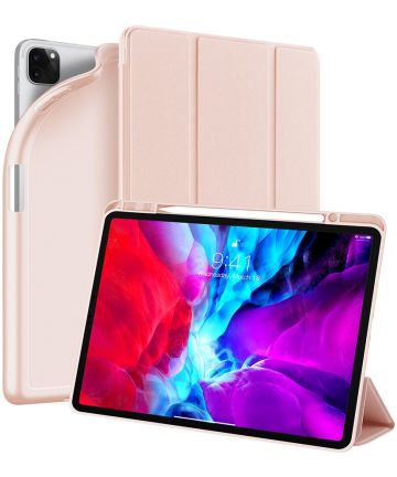Dux Ducis Osom Series iPad Pro 12.9 (2021) Hoes Tri-Fold Roze Hoesjes