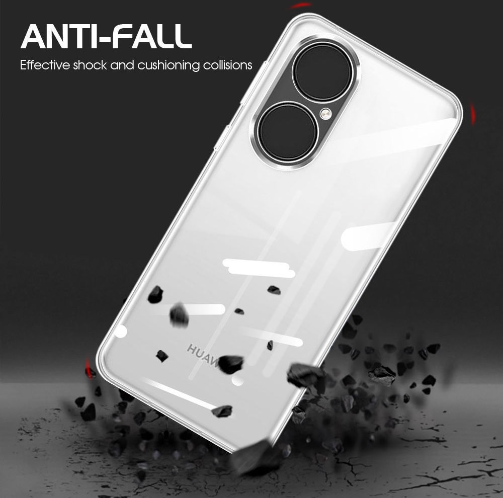 Huawei P50 Pro Hoesje Dun TPU Back Cover Transparant afbeelding 8