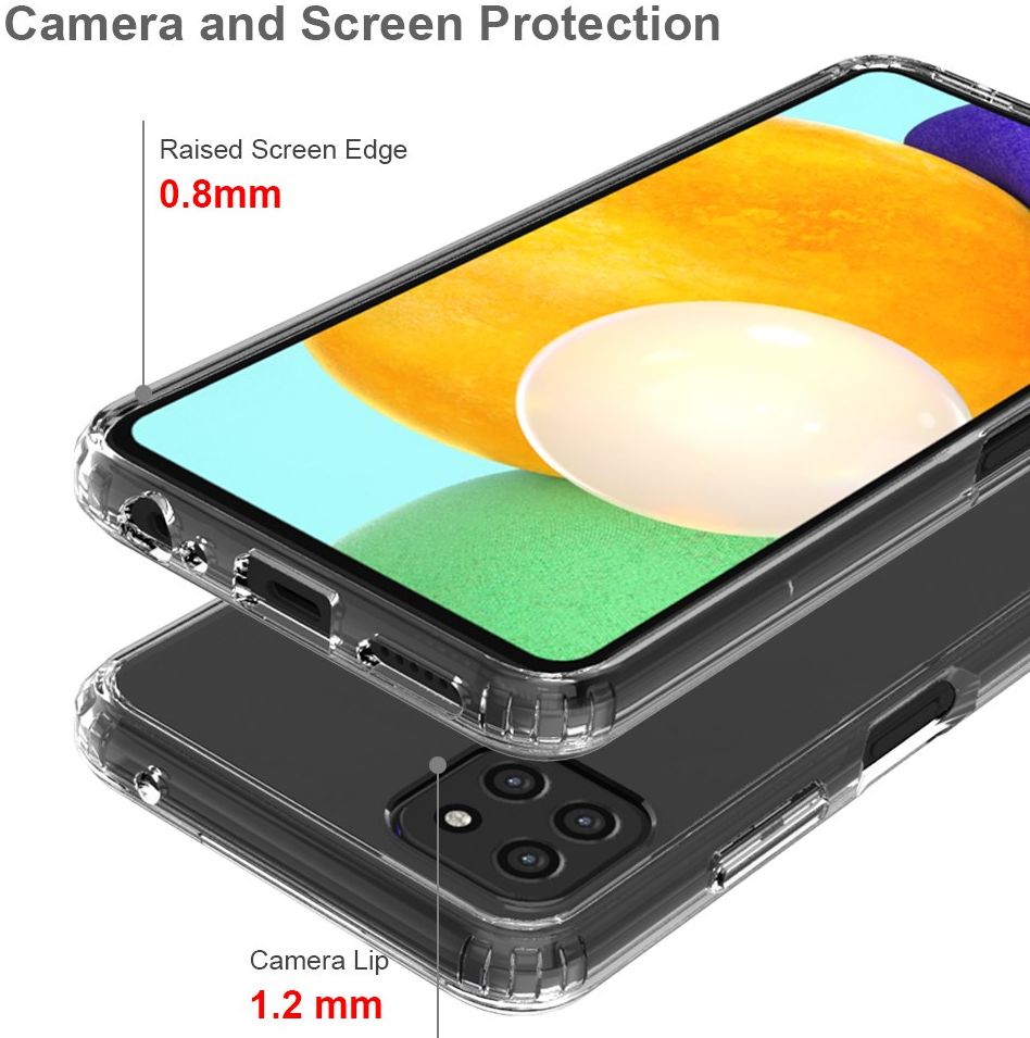 Samsung Galaxy A22 5G Hoesje Schokbestendig Transparant afbeelding 5