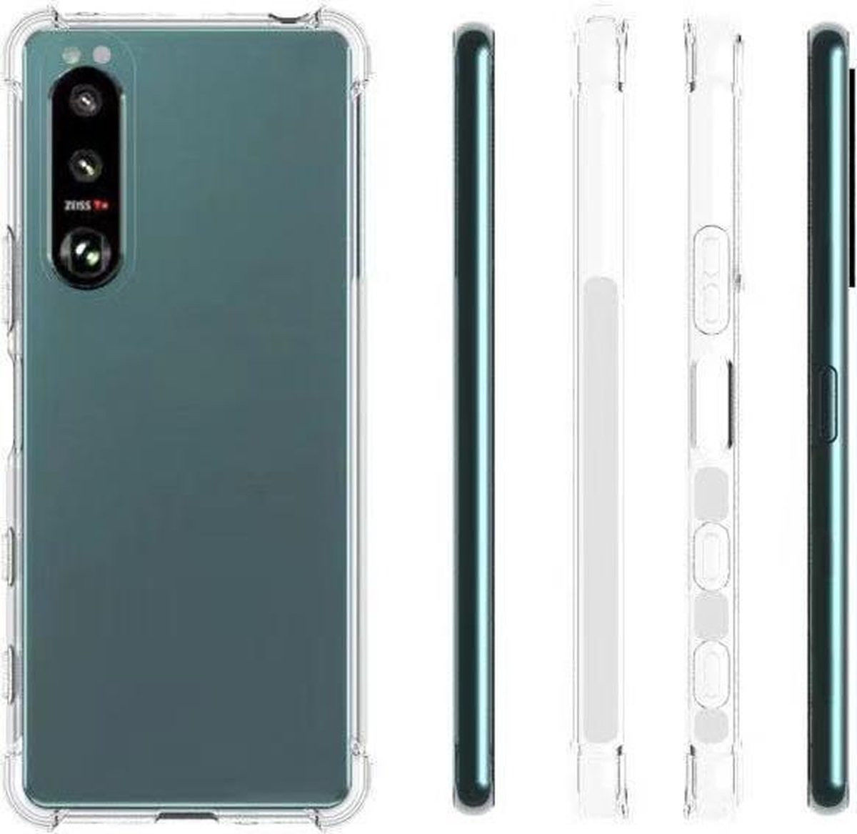 Sony Xperia 5 III Hoesje Schokbestendig TPU Back Cover Transparant afbeelding 7