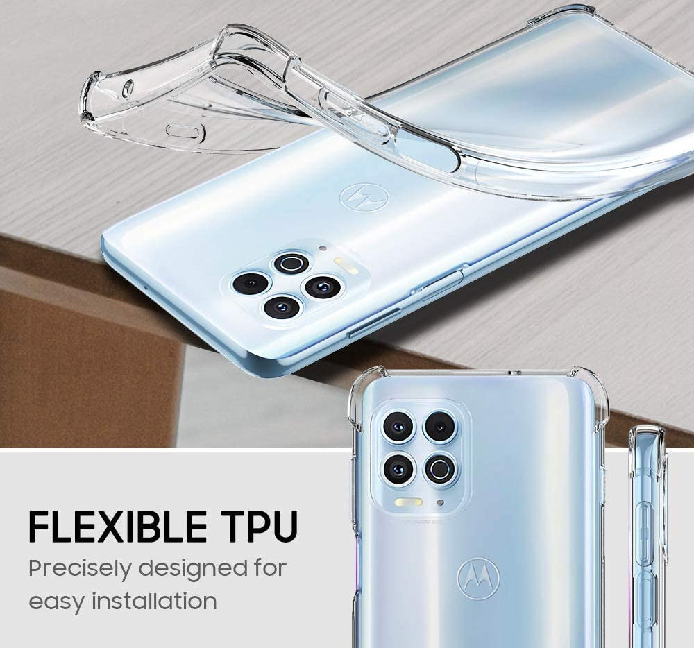 Motorola Moto G100 Hoesje Schokbestendig TPU Transparant afbeelding 4