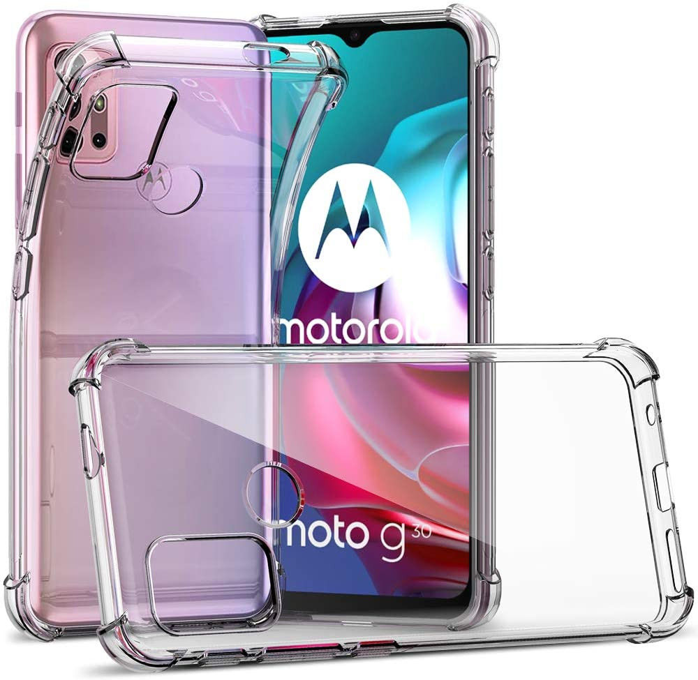 Motorola Moto G10 / G20 / G30 Hoesje Schokbestendig TPU Transparant afbeelding 1