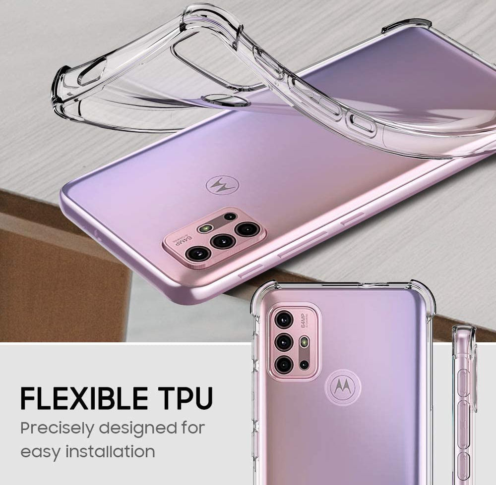 Motorola Moto G10 / G20 / G30 Hoesje Schokbestendig TPU Transparant afbeelding 4
