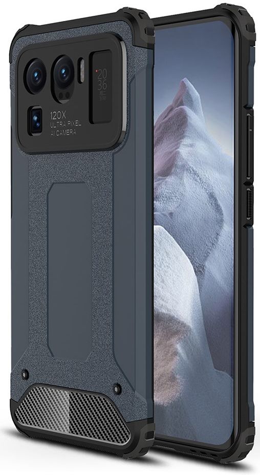 Xiaomi Mi 11 Ultra Hoesje Shock Proof Hybride Back Cover Donker Blauw afbeelding 1