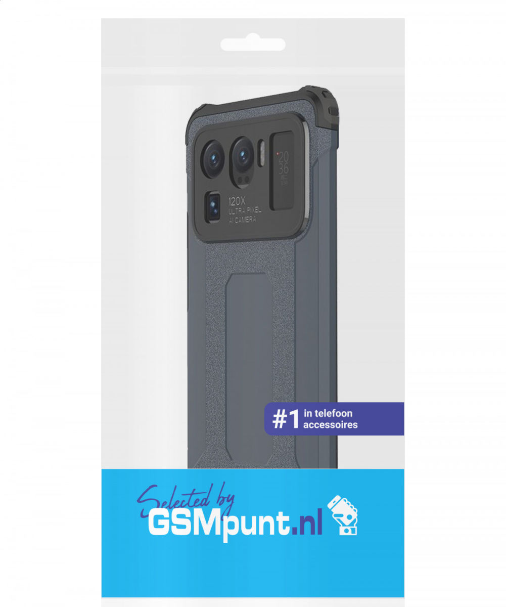 Xiaomi Mi 11 Ultra Hoesje Shock Proof Hybride Back Cover Donker Blauw afbeelding 2