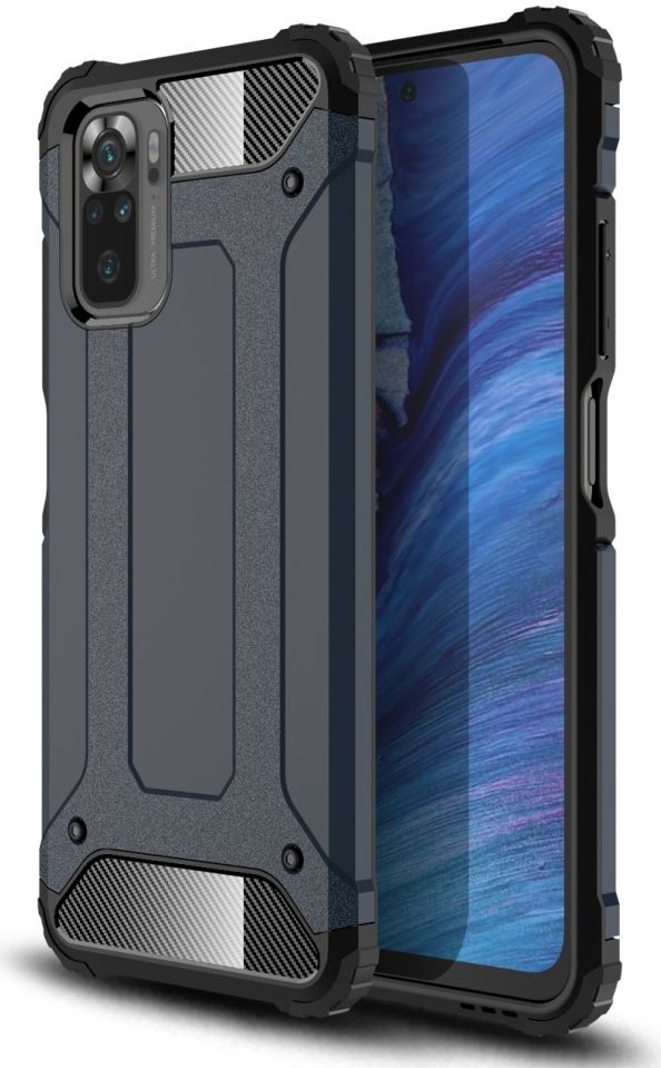 Xiaomi Redmi Poco M5s / Note 10(S) Hoesje Shock Proof Hybride Back Cover Blauw afbeelding 1