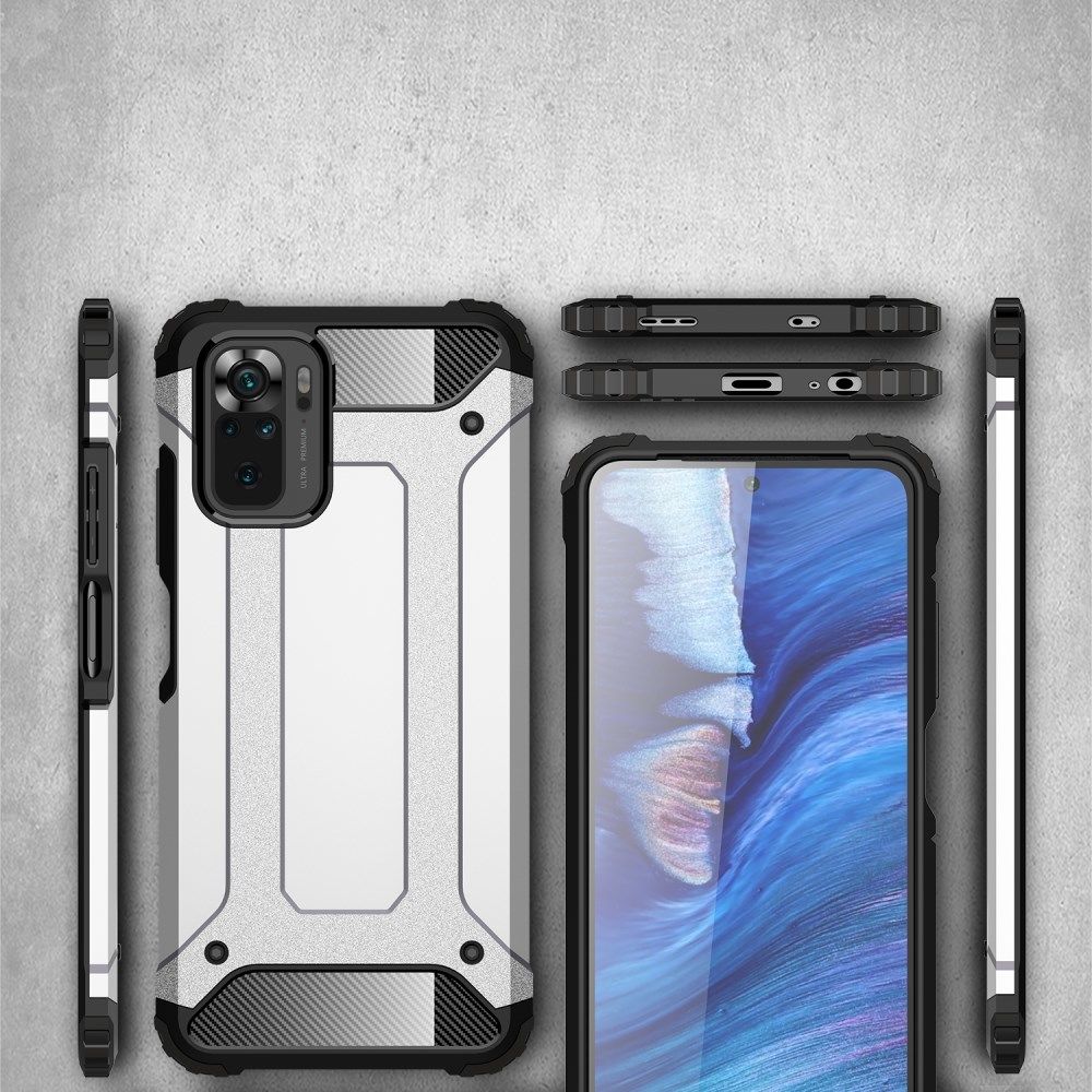 Xiaomi Redmi Poco M5s / Note 10(S) Hoesje Shock Proof Hybride Back Cover Blauw afbeelding 6