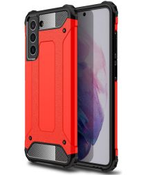 Samsung Galaxy S21 FE Hoesje Shock Proof Hybride Back Cover Rood