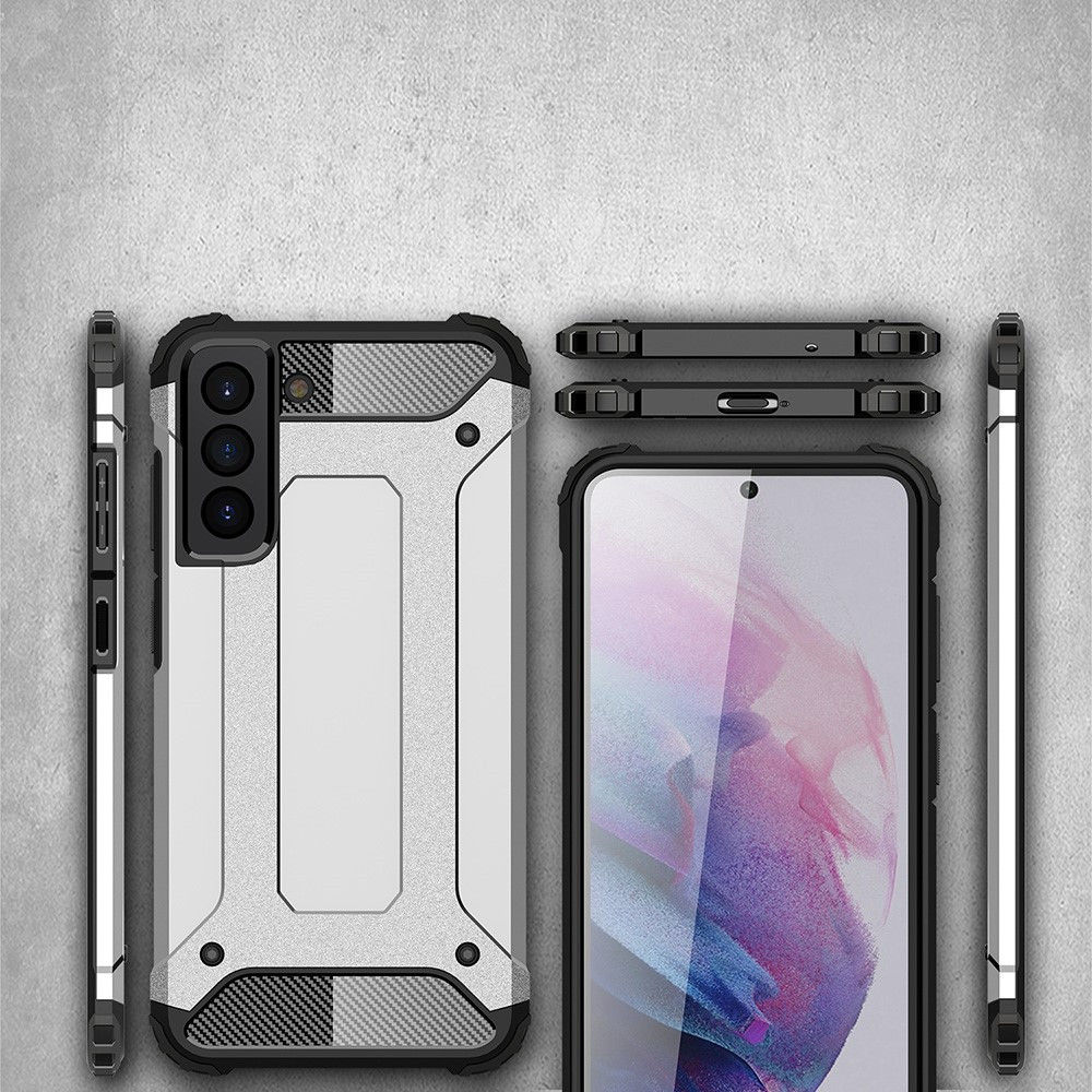 Samsung Galaxy S21 FE Hoesje Shock Proof Hybride Back Cover Goud afbeelding 9
