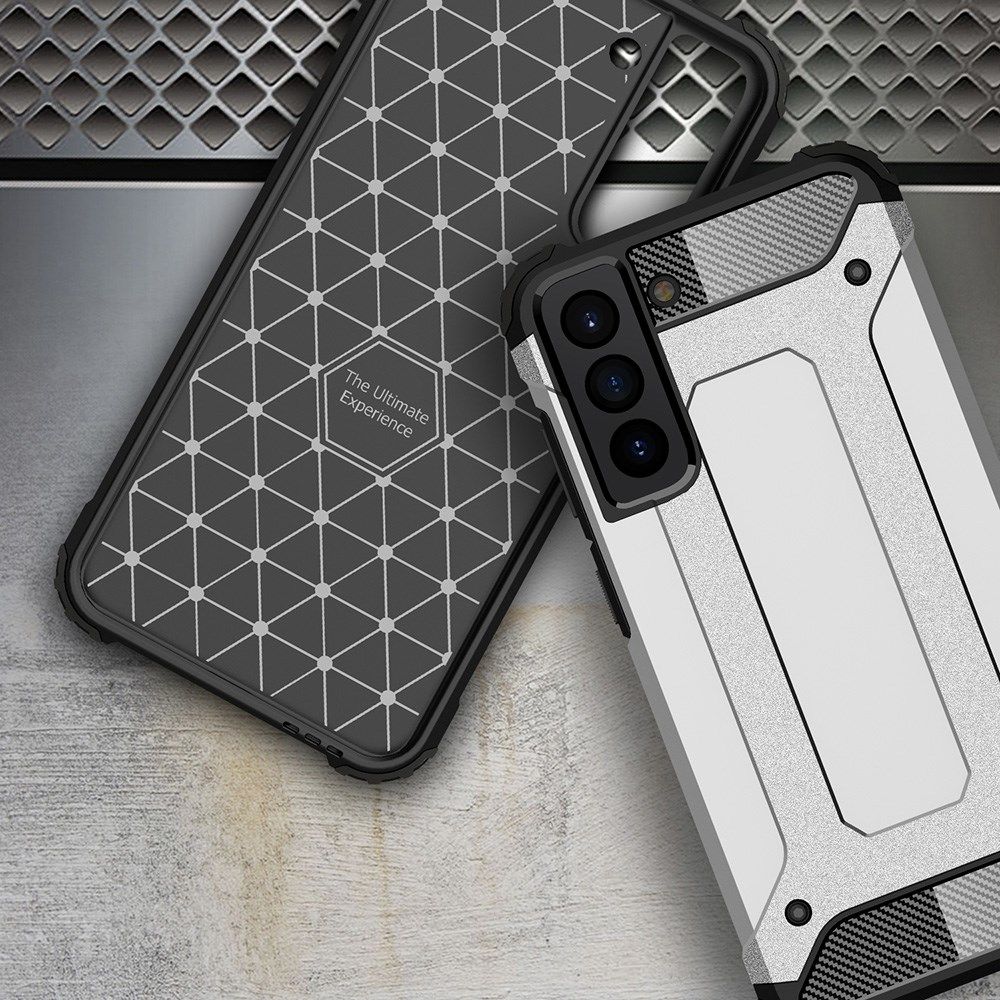 Samsung Galaxy S21 FE Hoesje Shock Proof Hybride Back Cover Lichtblauw