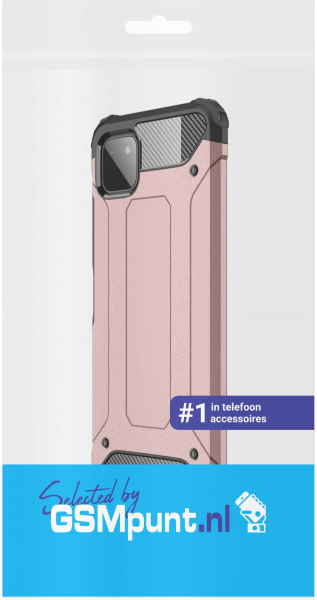 Samsung Galaxy A22 5G Hoesje Shock Proof Hybride Back Cover Roze afbeelding 2