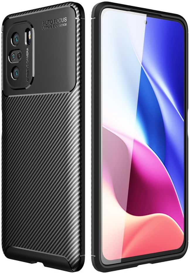 Xiaomi Poco F3 / Mi 11i Hoesje Siliconen Carbon TPU Back Cover Zwart afbeelding 13