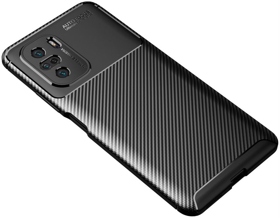 Xiaomi Poco F3 / Mi 11i Hoesje Siliconen Carbon TPU Back Cover Zwart afbeelding 6