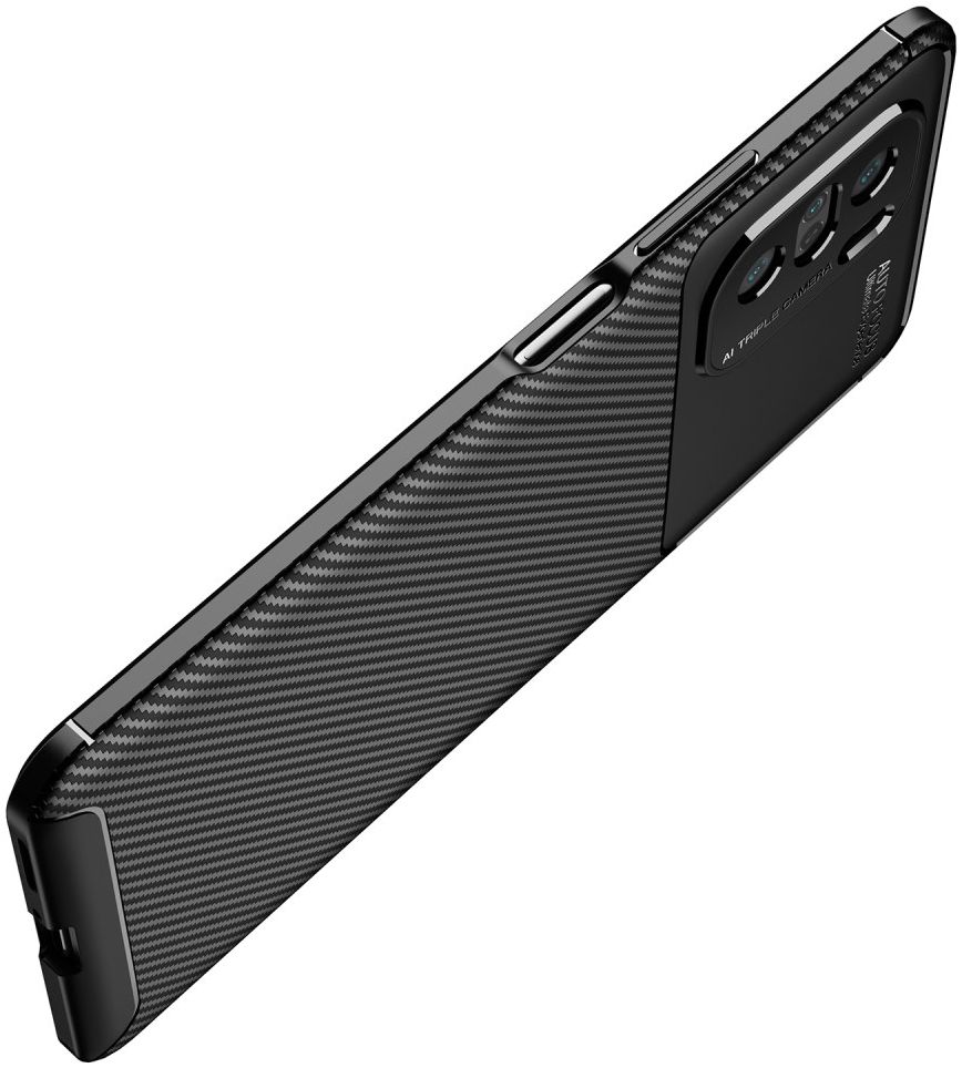 Xiaomi Poco F3 / Mi 11i Hoesje Siliconen Carbon TPU Back Cover Zwart afbeelding 9