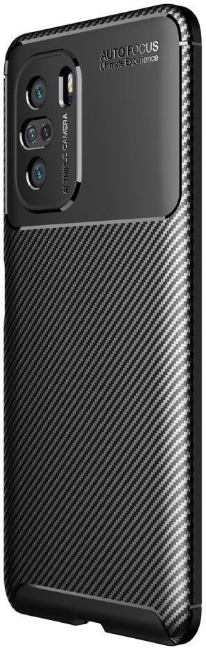 Xiaomi Poco F3 / Mi 11i Hoesje Siliconen Carbon TPU Back Cover Zwart afbeelding 1