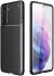 Samsung Galaxy S21 FE Hoesje Siliconen Carbon TPU Back Cover Zwart afbeelding 5