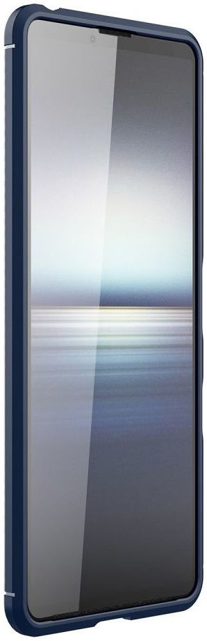 Sony Xperia 10 III Hoesje Siliconen Carbon TPU Back Cover Blauw afbeelding 4