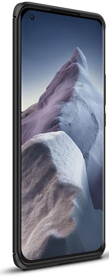 Xiaomi Mi 11 Ultra Hoesje Geborsteld TPU Flexibele Back Cover Zwart afbeelding 4