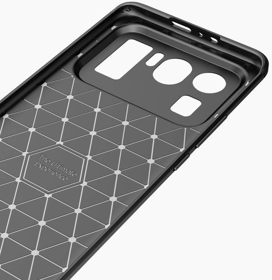 Xiaomi Mi 11 Ultra Hoesje Geborsteld TPU Flexibele Back Cover Zwart afbeelding 10